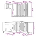 vidaXL Kuchynská jednotka LUCCA 8 pcs Biela Kompozitné drevo – Obrázok 10