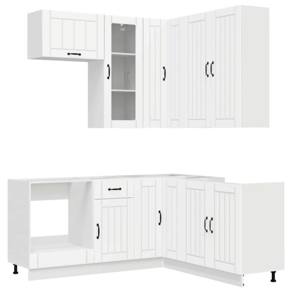 vidaXL Kuchynská jednotka LUCCA 8 pcs Biela Kompozitné drevo – Obrázok 2
