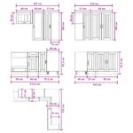 vidaXL Kuchynská jednotka LUCCA 8 pcs Biela Kompozitné drevo – Obrázok 9