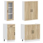 vidaXL Kuchynská jednotka LUCCA 8 pcs Dub sonoma Kompozitné drevo – Obrázok 3