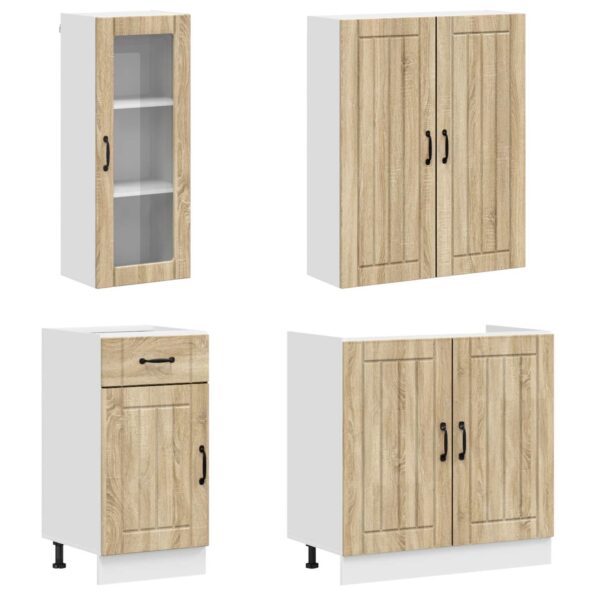 vidaXL Kuchynská jednotka LUCCA 8 pcs Dub sonoma Kompozitné drevo – Obrázok 3