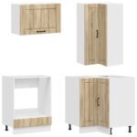 vidaXL Kuchynská jednotka LUCCA 8 pcs Dub sonoma Kompozitné drevo – Obrázok 4