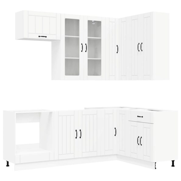 vidaXL Kuchynská jednotka LUCCA 8 pcs Biela Kompozitné drevo – Obrázok 2