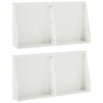 vidaXL Oporný múr 4 ks 40 x 12 x 30 cm Oceľ Biela