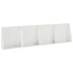 vidaXL Oporný múr 4 ks 40 x 12 x 30 cm Oceľ Biela – Obrázok 2