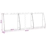 vidaXL Oporný múr 4 ks 40 x 12 x 30 cm Oceľ Biela – Obrázok 8
