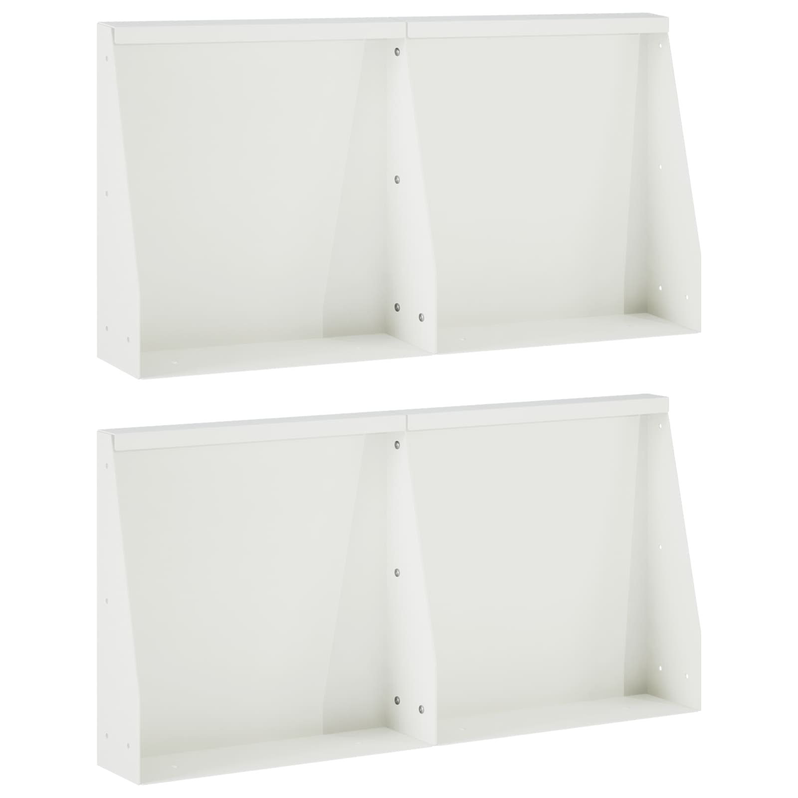 3449059_1.jpg vidaXL Oporný múr 4 ks 40 x 12 x 40 cm Oceľ Biela – Obrázok 1