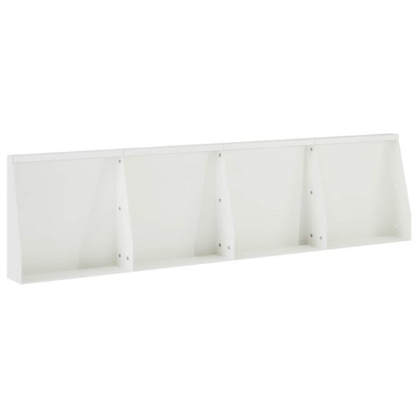 vidaXL Oporný múr 4 ks 40 x 12 x 40 cm Oceľ Biela – Obrázok 2