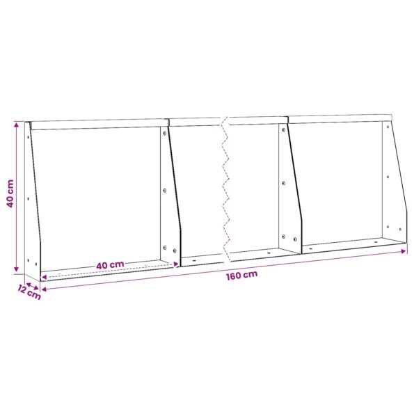 vidaXL Oporný múr 4 ks 40 x 12 x 40 cm Oceľ Biela – Obrázok 8