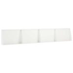 vidaXL Oporný múr 4 ks 60 x 12 x 40 cm Oceľ Biela – Obrázok 2
