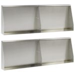 vidaXL Oporný múr 4 ks 60 x 12 x 50 cm Nehrdzavejúca oceľ Strieborná