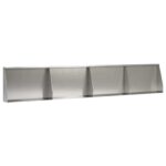 vidaXL Oporný múr 4 ks 60 x 12 x 50 cm Nehrdzavejúca oceľ Strieborná – Obrázok 2