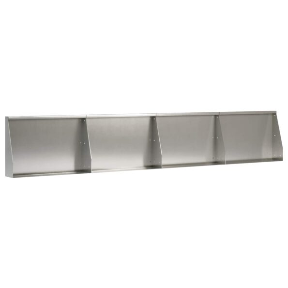 vidaXL Oporný múr 4 ks 60 x 12 x 50 cm Nehrdzavejúca oceľ Strieborná – Obrázok 2