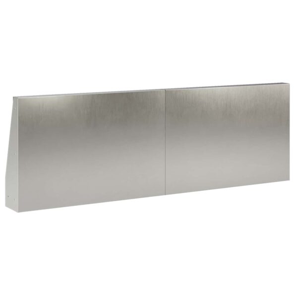 vidaXL Oporný múr 4 ks 60 x 12 x 50 cm Nehrdzavejúca oceľ Strieborná – Obrázok 5