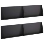 vidaXL Oporný múr 4 ks 80 x 12 x 30 cm Oceľ Čierna