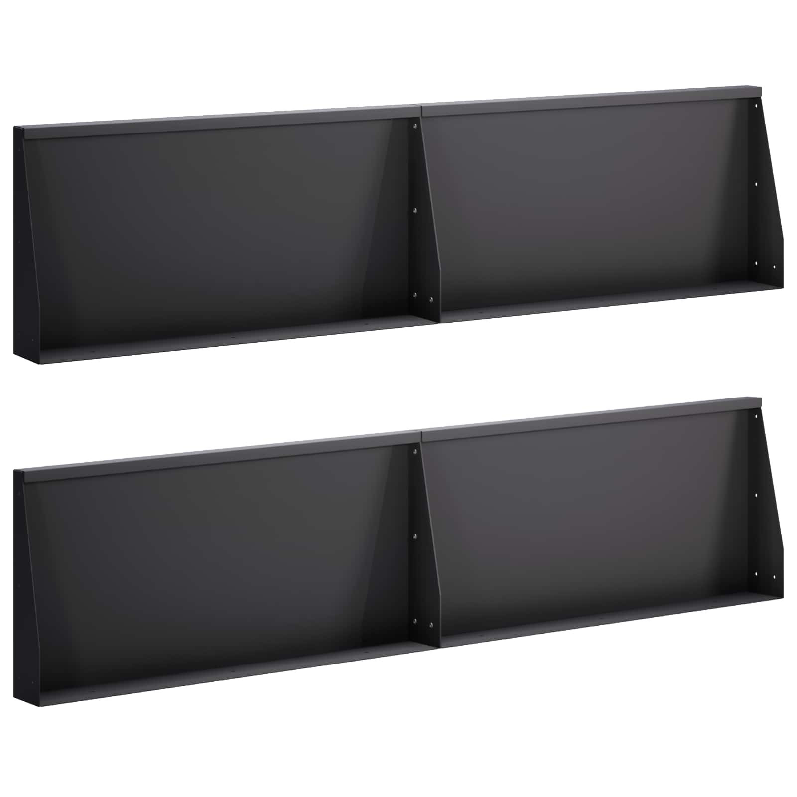 3449093_1.jpg vidaXL Oporný múr 4 ks 80 x 12 x 30 cm Oceľ Čierna – Obrázok 1