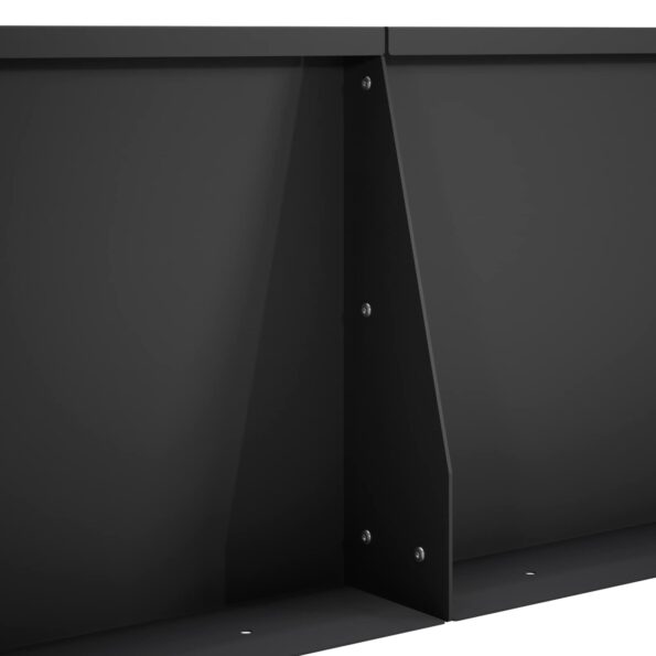 vidaXL Oporný múr 4 ks 80 x 12 x 30 cm Oceľ Čierna – Obrázok 7