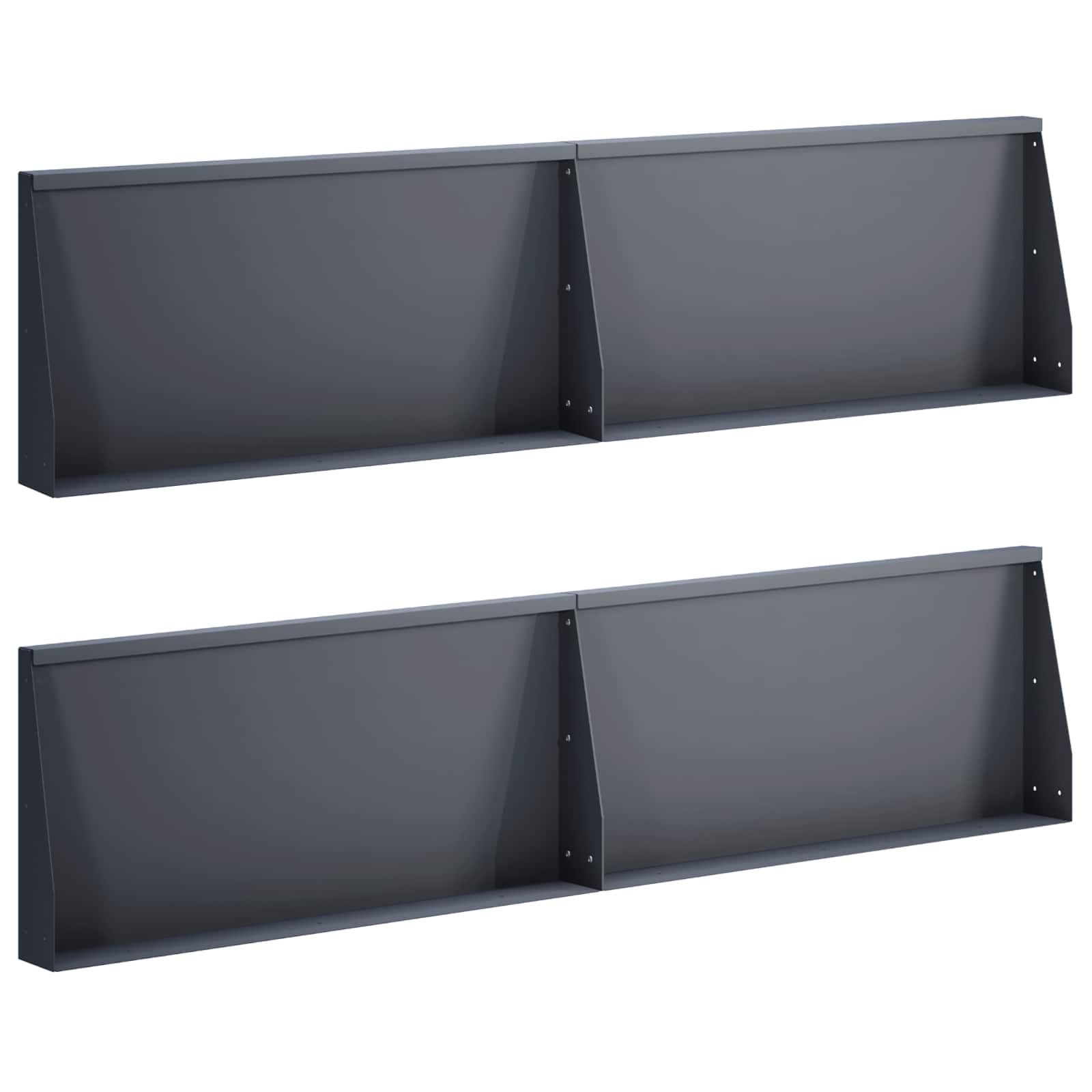 3449109_1.jpg vidaXL Oporný múr 4 ks 80 x 12 x 50 cm Oceľ Antracitová – Obrázok 1