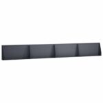 vidaXL Oporný múr 4 ks 80 x 12 x 50 cm Oceľ Antracitová – Obrázok 2