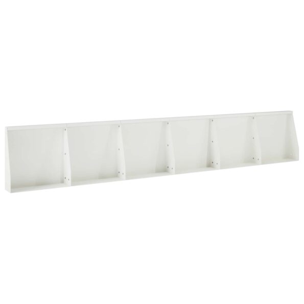 vidaXL Oporný múr 6 ks 40 x 12 x 30 cm Oceľ Biela – Obrázok 2
