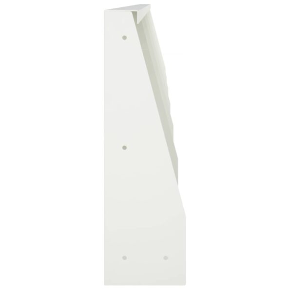 vidaXL Oporný múr 6 ks 40 x 12 x 30 cm Oceľ Biela – Obrázok 4