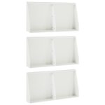vidaXL Oporný múr 6 ks 40 x 12 x 40 cm Oceľ Biela