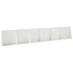 vidaXL Oporný múr 6 ks 40 x 12 x 40 cm Oceľ Biela – Obrázok 2