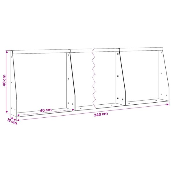 vidaXL Oporný múr 6 ks 40 x 12 x 40 cm Oceľ Biela – Obrázok 8