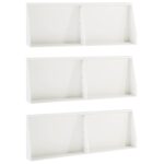 vidaXL Oporný múr 6 ks 60 x 12 x 40 cm Oceľ Biela