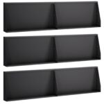 vidaXL Oporný múr 6 ks 80 x 12 x 30 cm Oceľ Čierna