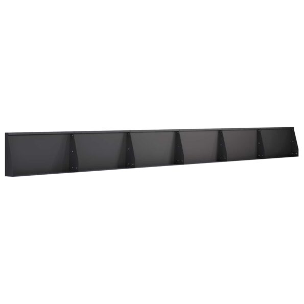 vidaXL Oporný múr 6 ks 80 x 12 x 30 cm Oceľ Čierna – Obrázok 2