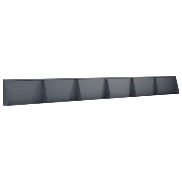 vidaXL Oporný múr 6 ks 80 x 12 x 50 cm Oceľ Antracitová – Obrázok 2