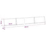 vidaXL Oporný múr 6 ks 80 x 12 x 50 cm Oceľ Antracitová – Obrázok 8