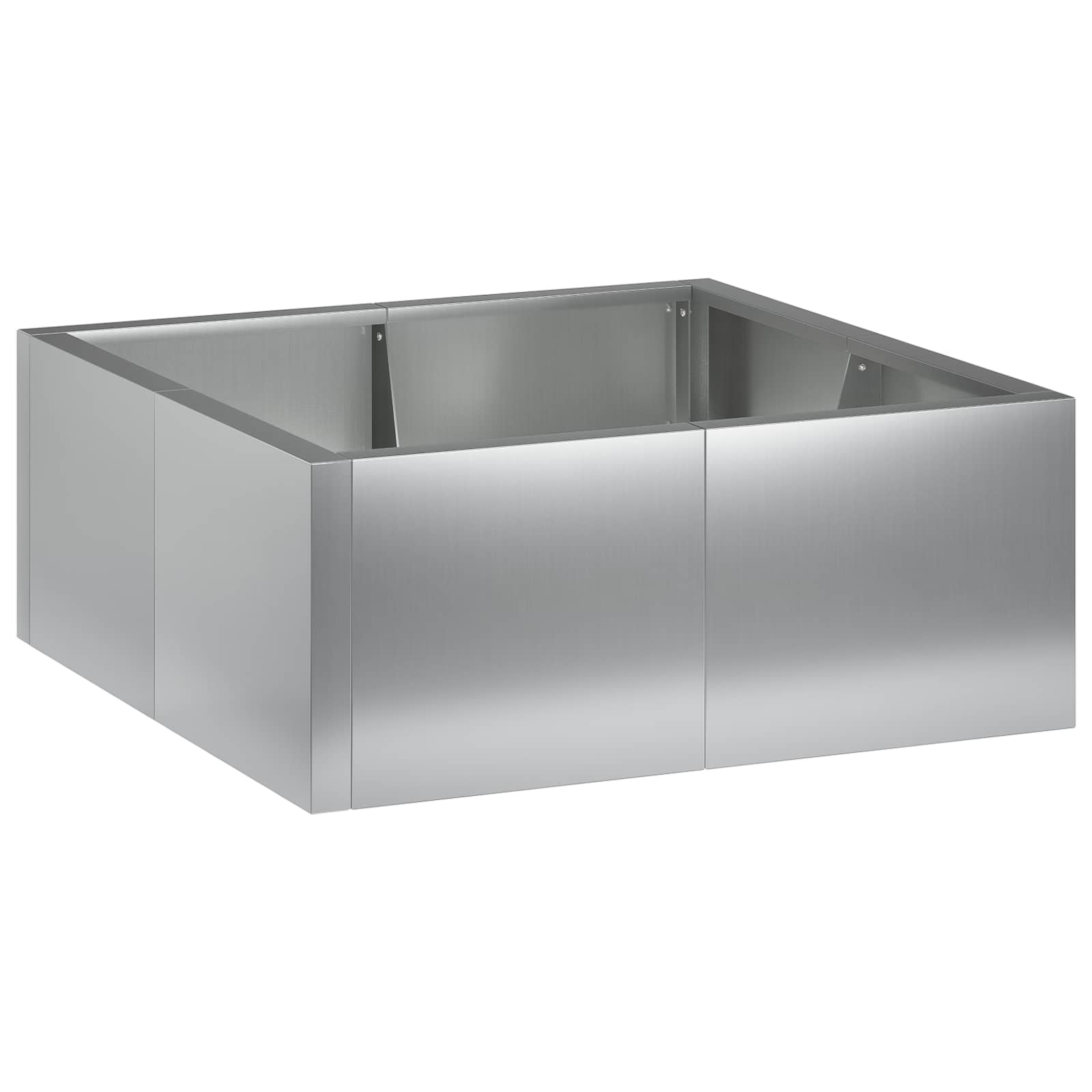 3449217_1.jpg vidaXL Oporný múr 4 ks 100 x 100 x 50 cm Pozinkovaná oceľ Strieborná – Obrázok 1