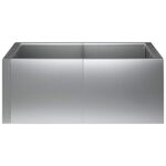 vidaXL Oporný múr 4 ks 100 x 100 x 50 cm Pozinkovaná oceľ Strieborná – Obrázok 3