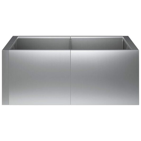 vidaXL Oporný múr 4 ks 100 x 100 x 50 cm Pozinkovaná oceľ Strieborná – Obrázok 3