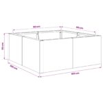 vidaXL Oporný múr 4 ks 100 x 100 x 50 cm Pozinkovaná oceľ Strieborná – Obrázok 8