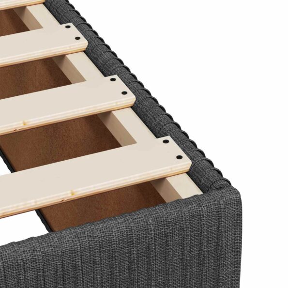vidaXL Posteľ boxspring s matracom Tmavosivá 140 x 200 cm Látka – Obrázok 10