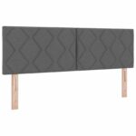 vidaXL Posteľ boxspring s matracom Tmavosivá 140 x 200 cm Látka – Obrázok 4