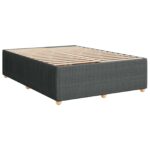 vidaXL Posteľ boxspring s matracom Tmavosivá 140 x 200 cm Látka – Obrázok 5