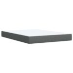 vidaXL Posteľ boxspring s matracom Tmavosivá 140 x 200 cm Látka – Obrázok 6