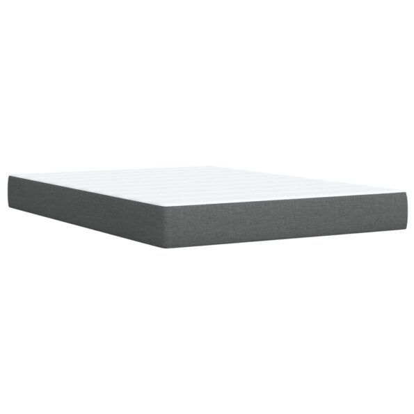 vidaXL Posteľ boxspring s matracom Tmavosivá 140 x 200 cm Látka – Obrázok 6
