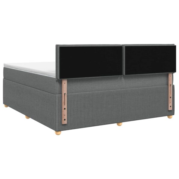 vidaXL Posteľ boxspring s matracom Tmavosivá 140 x 200 cm Látka – Obrázok 8