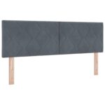 vidaXL Posteľ s boxspringom a matracom a LED Tmavosivá 160 x 200 cm – Obrázok 5