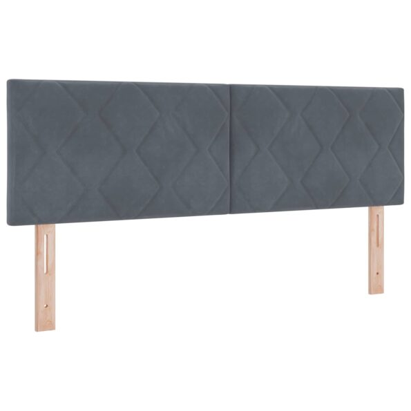 vidaXL Posteľ s boxspringom a matracom a LED Tmavosivá 160 x 200 cm – Obrázok 5