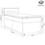 vidaXL Posteľ boxspring s matracom Krémová 100 x 200 cm Látka – Obrázok 13
