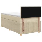 vidaXL Posteľ boxspring s matracom Krémová 100 x 200 cm Látka – Obrázok 9