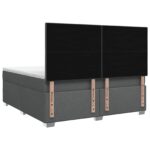 vidaXL Posteľ boxspring s matracom Tmavosivá 140 x 190 cm Látka – Obrázok 8