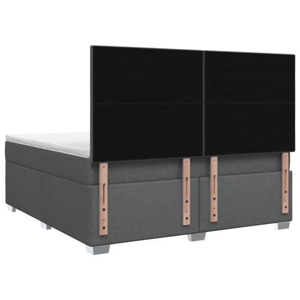vidaXL Posteľ boxspring s matracom Tmavosivá 140 x 190 cm Látka – Obrázok 8