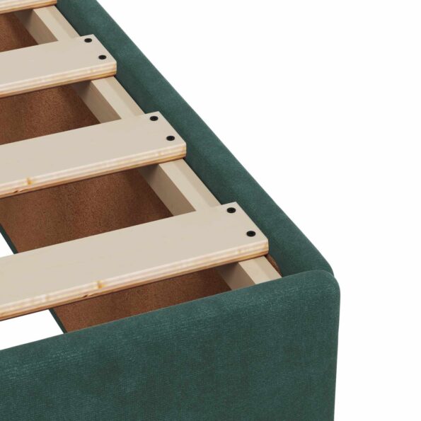 vidaXL Posteľ boxspring s matracom Tmavozelená 90 x 200 cm Zamat – Obrázok 10